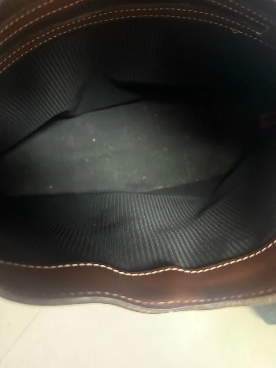 Dooney & Bourke Chestnut Brown Leather Shoulder Bag with Silver Hardware VINTAGE - Picture 10 of 10